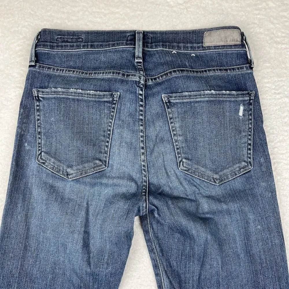 AGOLDE Jeans Womens 27 Blue Medium‎ Wash Sophie Skinny Stretch Distressed Denim
